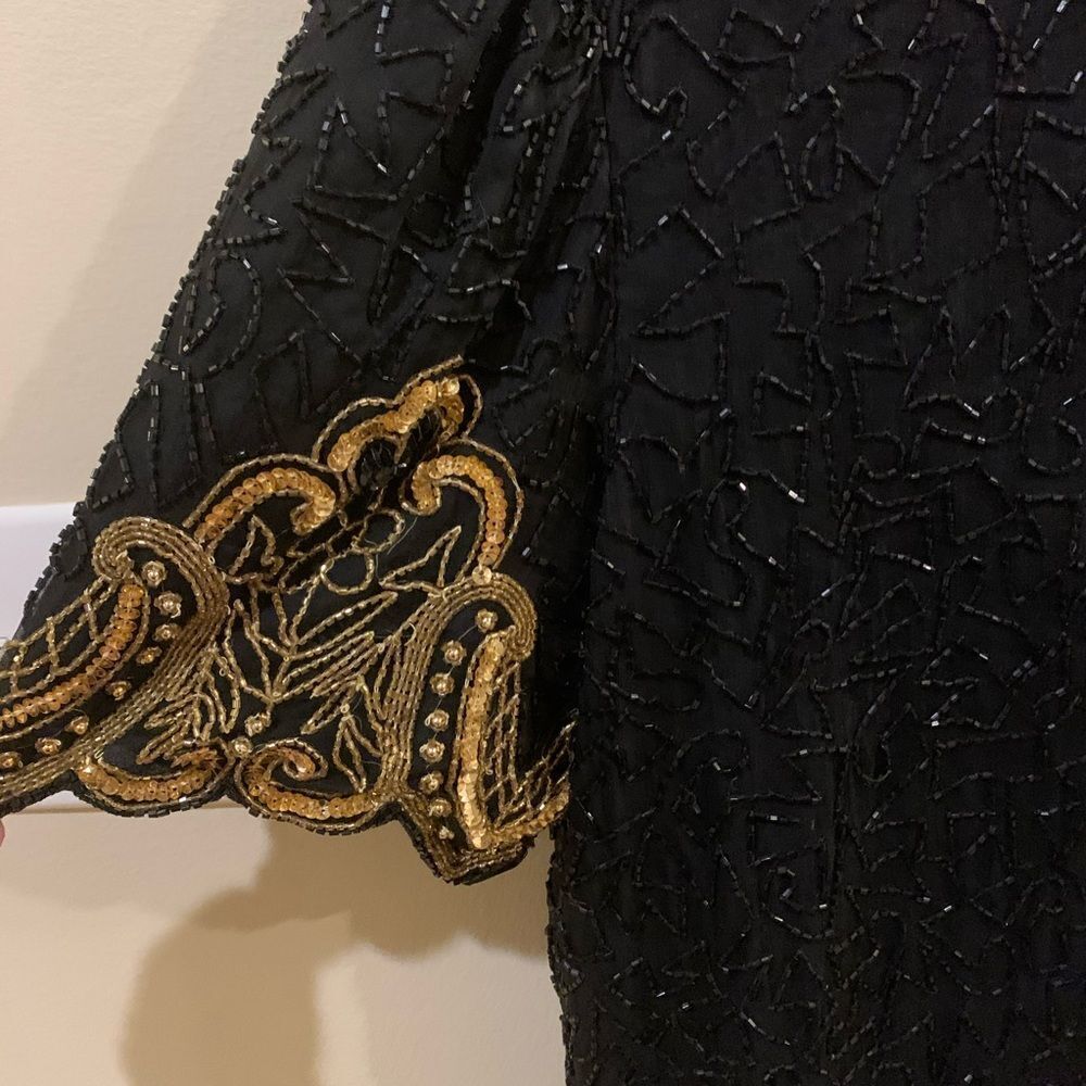 Vintage LAURENCE KAZAR LSequin Beaded Blouse - Picture 2 of 12